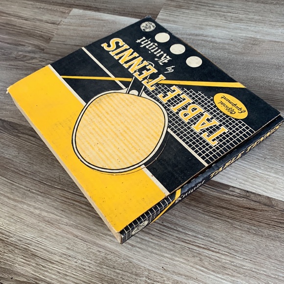 Vintage KNIGHT Table Tennis Official Equipment 2 Paddles Net Rule Booklet - Picture 10 of 13